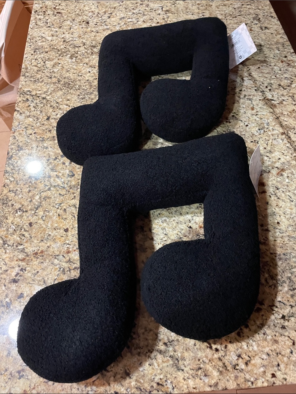 Black Musical Note Accent Pillow - Plush Decorative Throw Pillows